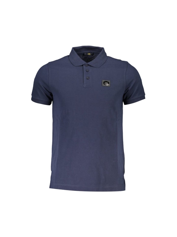 Blau Baumwolle Herren Polo Hemd