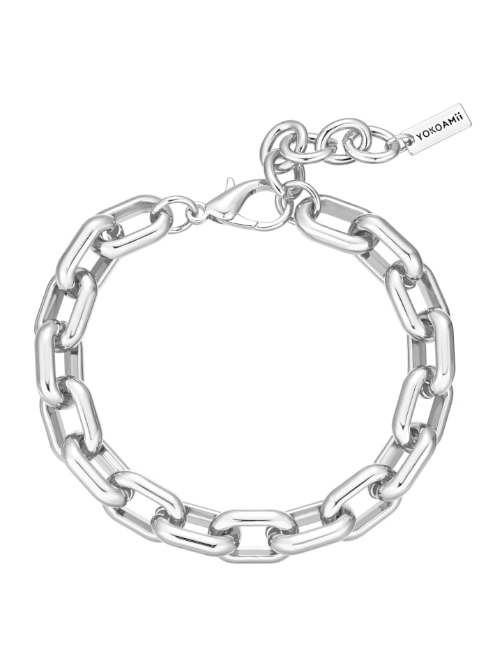 Gliederarmband aus Metall-Legierung in silber