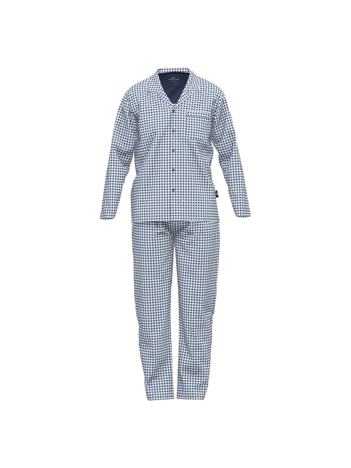 Pyjama in Blau/Weiß
