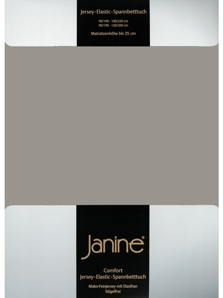 Janine Spannbetttuch Elastic Jersey 5002 in titan