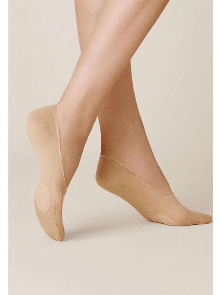 Füßlinge Sensual Cotton antirutsch in Puder
