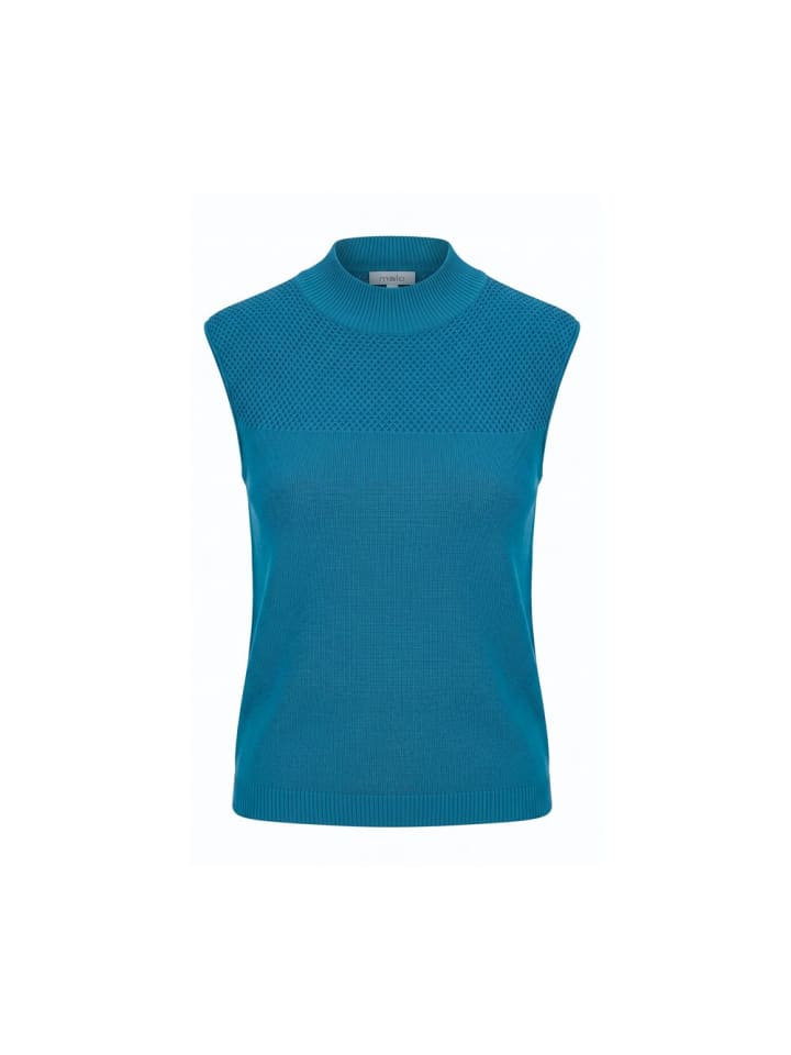 Blau Seide Damen Pullover