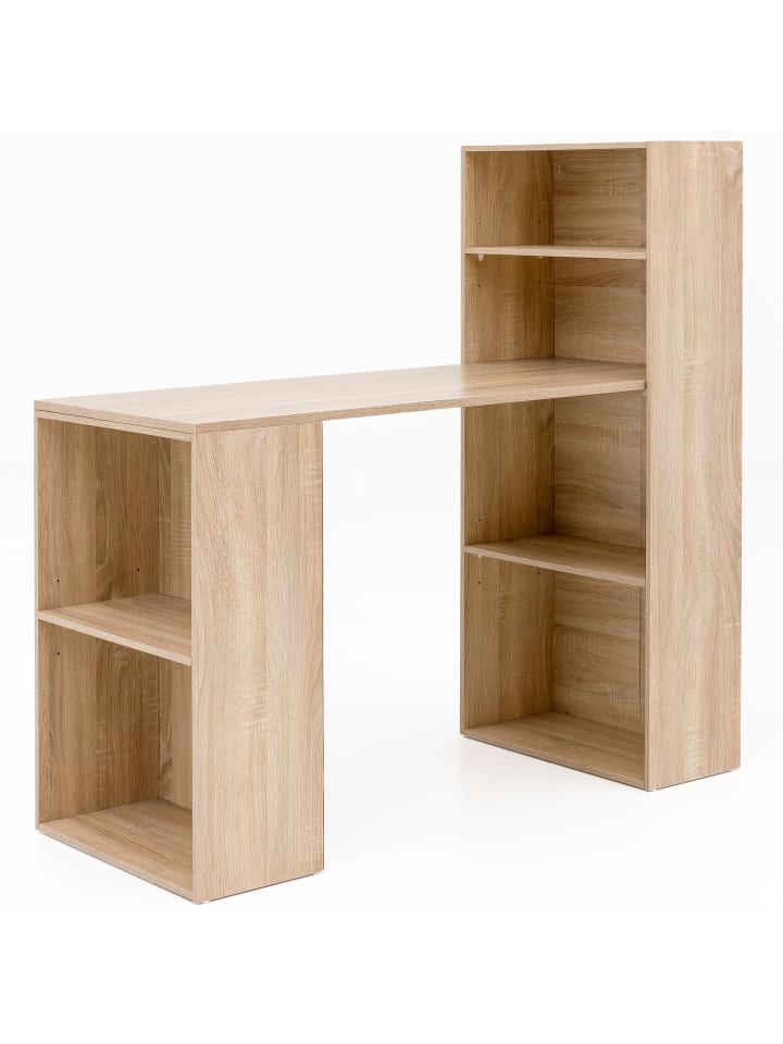 Schreibtisch in Grau / Spanplatte / 53x120x120