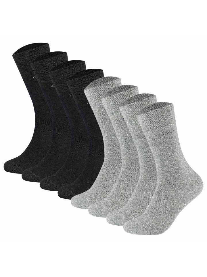 Socken 8er Pack in Schwarz/Grau