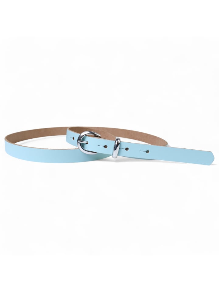 Ledergürtel in Aqua