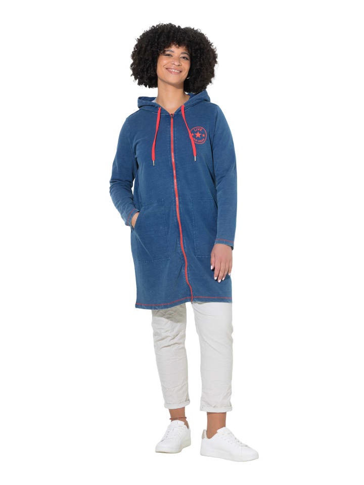 Sweatjacke in blue denim