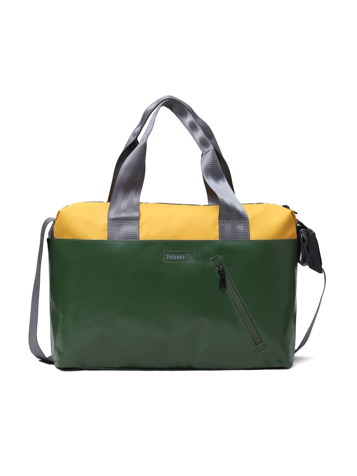 Laptop Umhängetasche Erkan 7.1 in jungle green-yellow