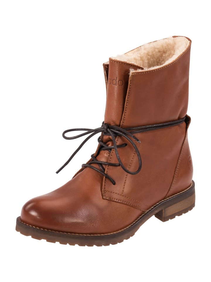 Schnürstiefeletten Kasos in Braun/Braun