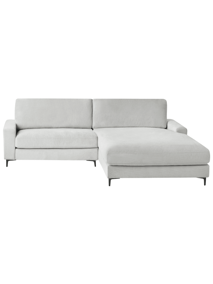 Ecksofa MALOY in Grau/Schwarz - (W) 272 x (H) 87 x (L) 189 cm linksseitig