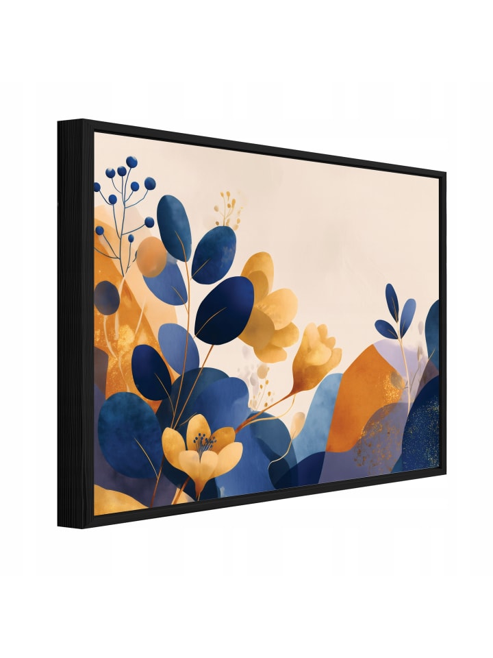 Bild mit Rahmen Abstrakt in Beige