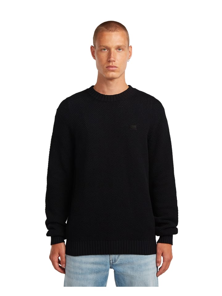 Honey Comb Structure Knit dk black