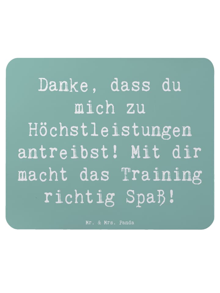 Maus-Pad Spruch Motivierender Fitness-Trainer m... in Meeresbrise