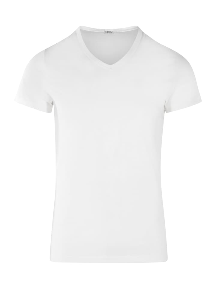 T-Shirt V-Neck Classic in white
