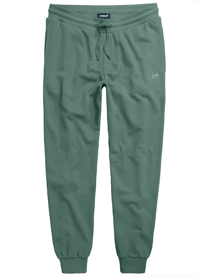 Lange Sweathose in grau grün