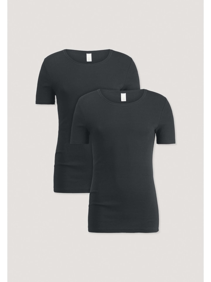 Hessnatur T-Shirt PURE COTTON aus reiner Bio-Baumwolle in schwarz