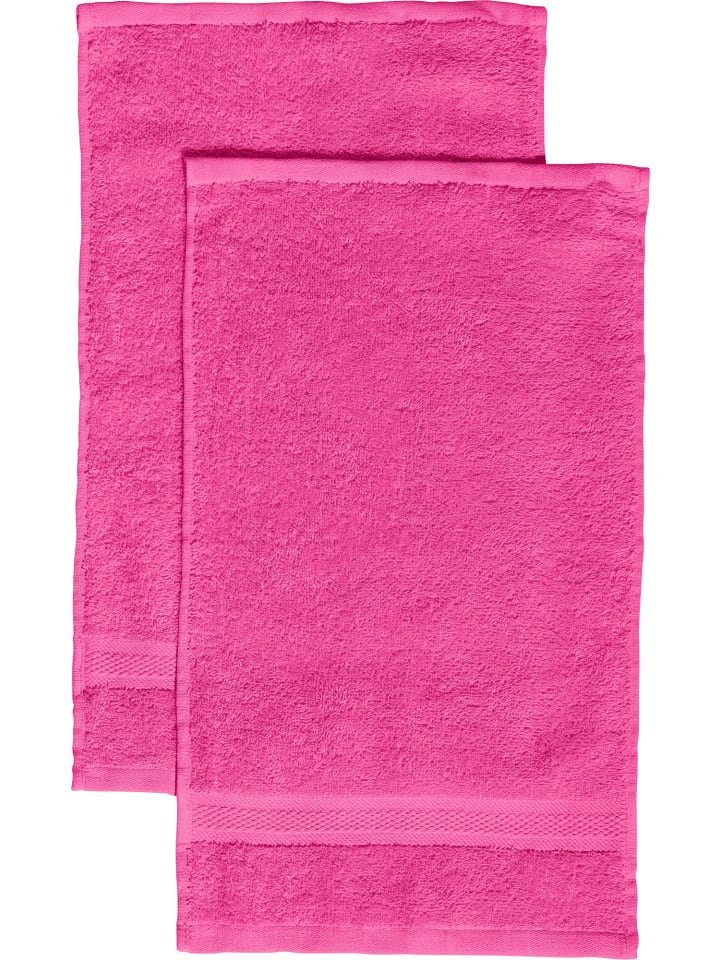Frottier Gästetuch 2er-Pack Chicago in pink