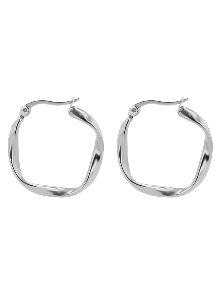 Damen Ohrringe – Creole aus Edelstahl in silber