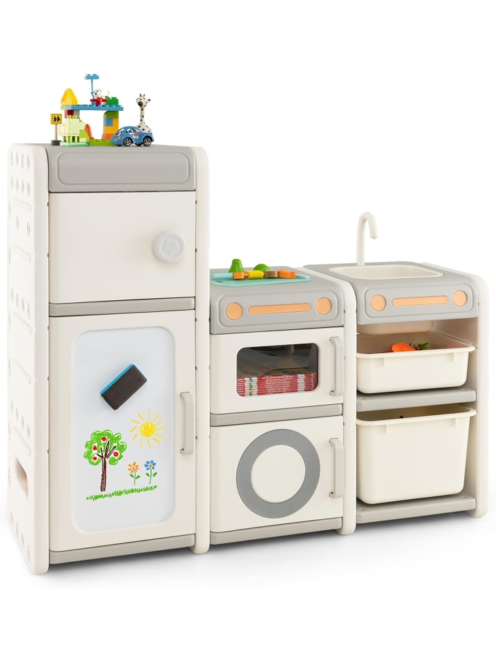 Spielzeugregal 110x32x66cm in Beige
