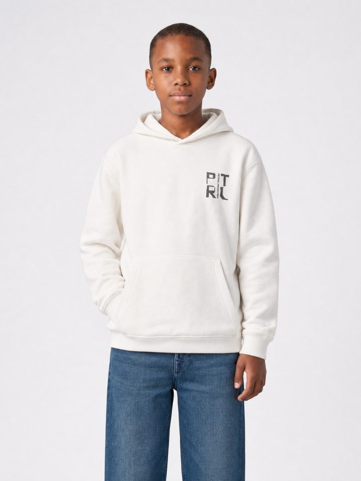 Lässiger Hoodie mit Print Millplace in Weiß