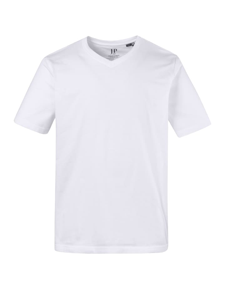 Kurzarm T-Shirt in schneeweiß