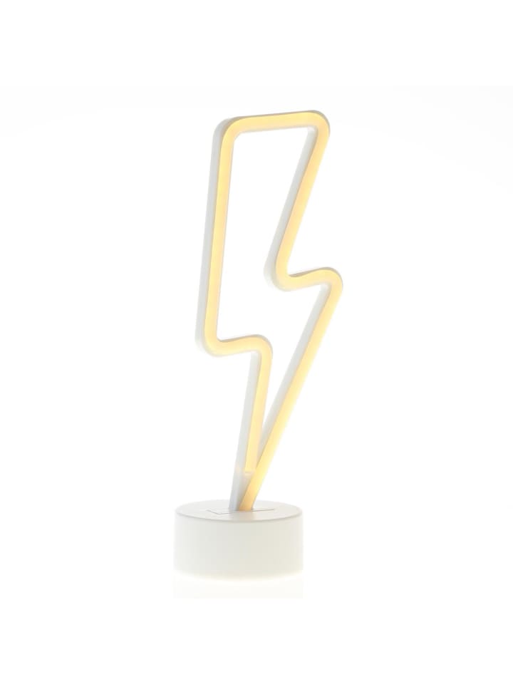 LED Neonlicht Dekofigur Blitz H: 30cm in warmweiß