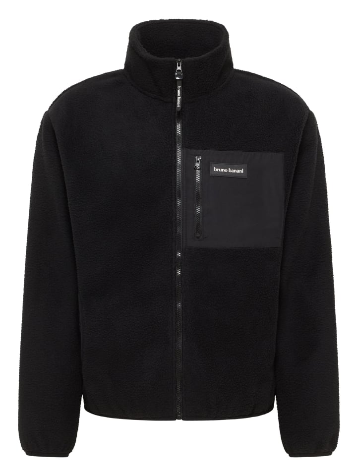 Strickfleecejacke FRANK in Schwarz