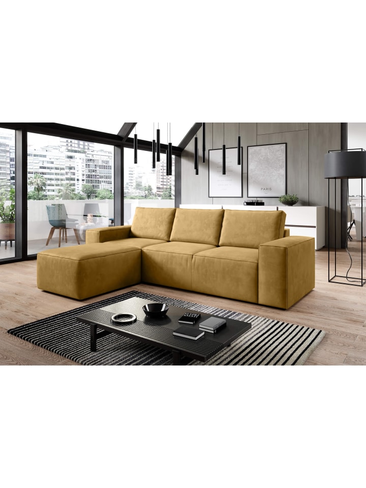 Rush Recamiere Links in Amber -  (L) 302 x (B) 302 x (H) 95 cm