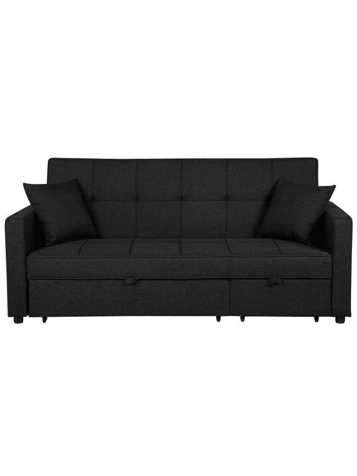 3-tlg 3-Sitzer Sofa GLOMMA in Schwarz