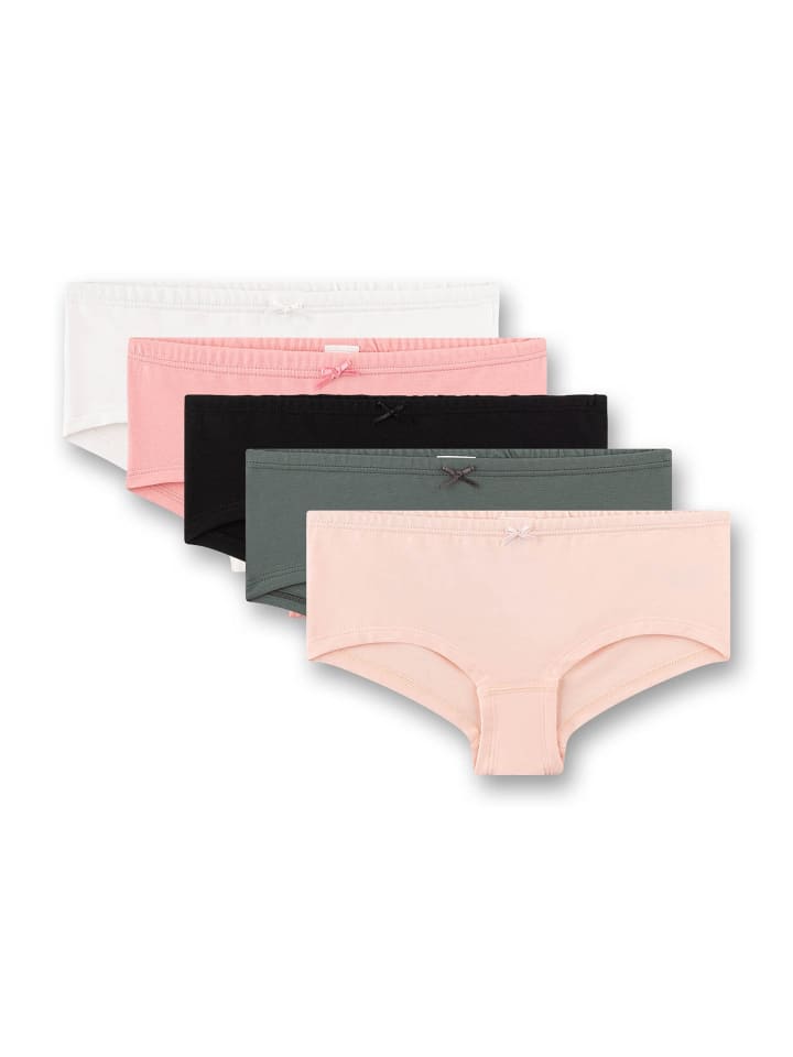 Slip 5er Pack in Schwarz/Grün/Rosa