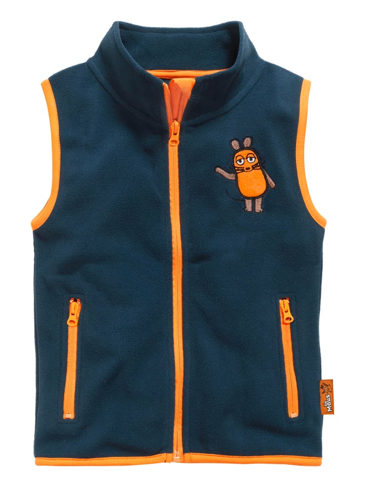 Fleece-Weste DIE MAUS in marine