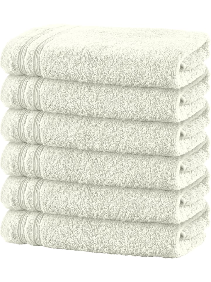 Handtuch 6er-Pack Heidelberg in creme