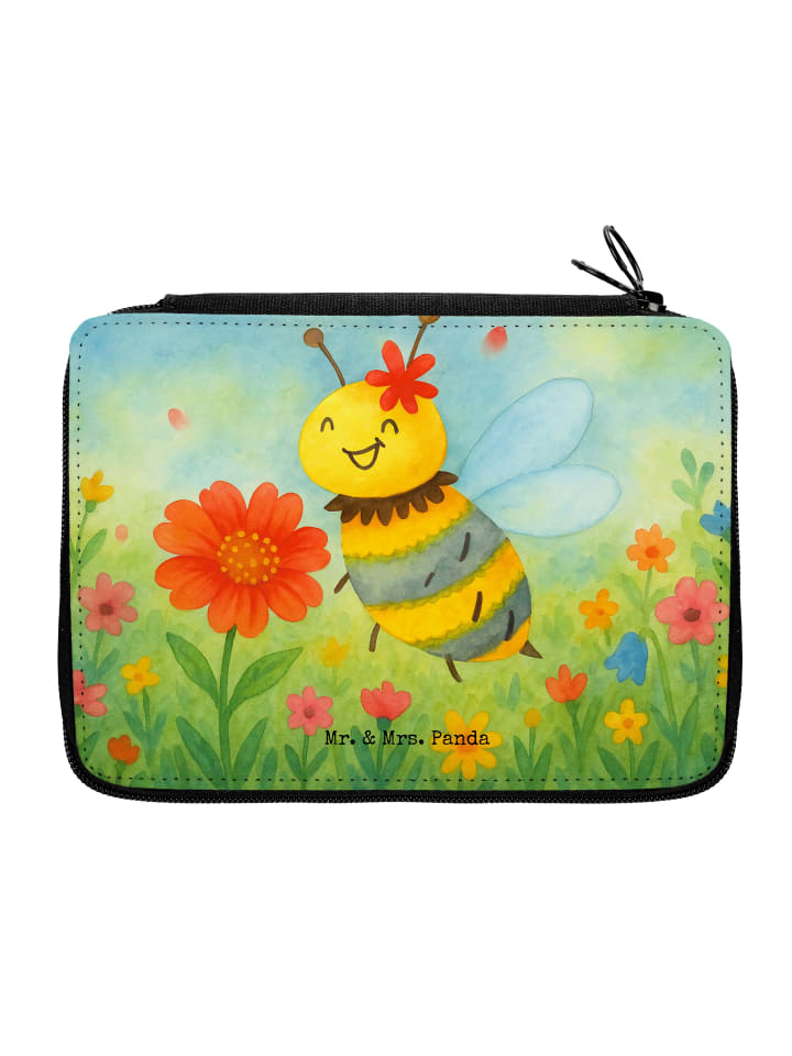 Bleistiftetui Biene Blume Design ohne Spruch in Weiß