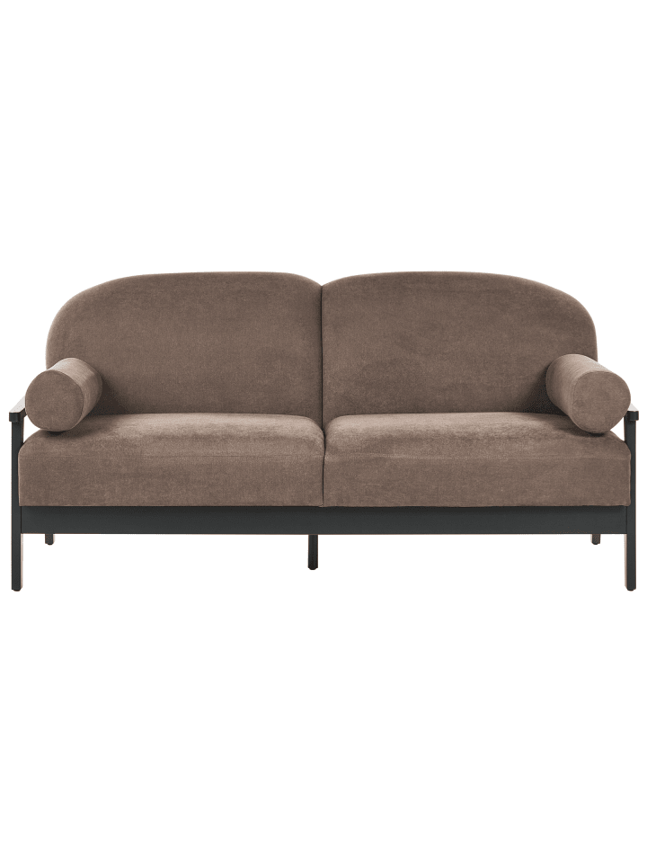 3-Sitzer Sofa PILARNE in Braun/Schwarz - (W) 191 x (H) 88 x (L) 84 cm