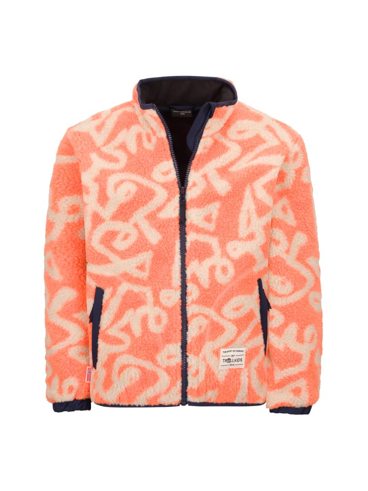 Fleecejacke Lyngdal in vivid orange