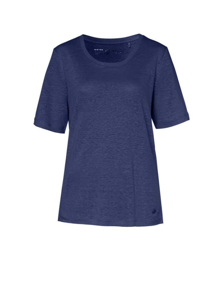 Rundhals T-Shirt für Damen in dunkel-blau