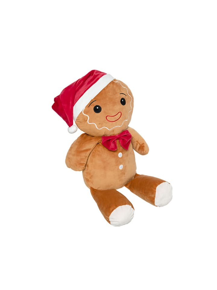 Weihnachtlicher Plüsch in Form eines Lebkuchens in Braun, 60 cm