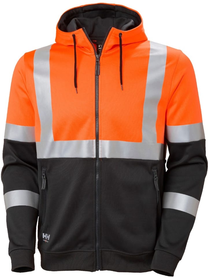 Pullover "Addvis Zip Hoodie Cl 1" in Orange