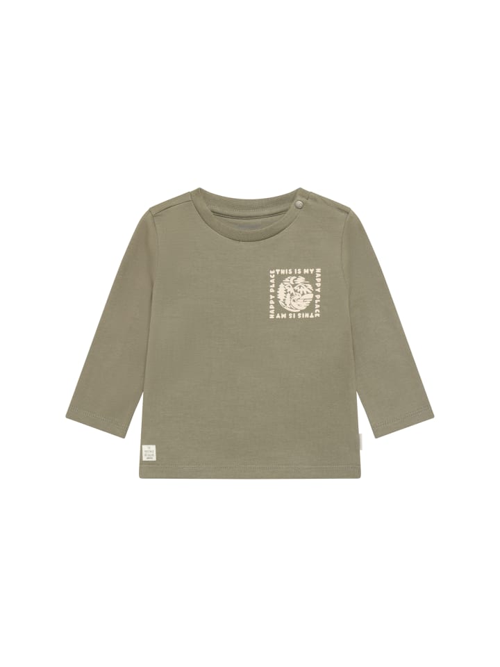 Langarmshirt - Backprint in Vetiver