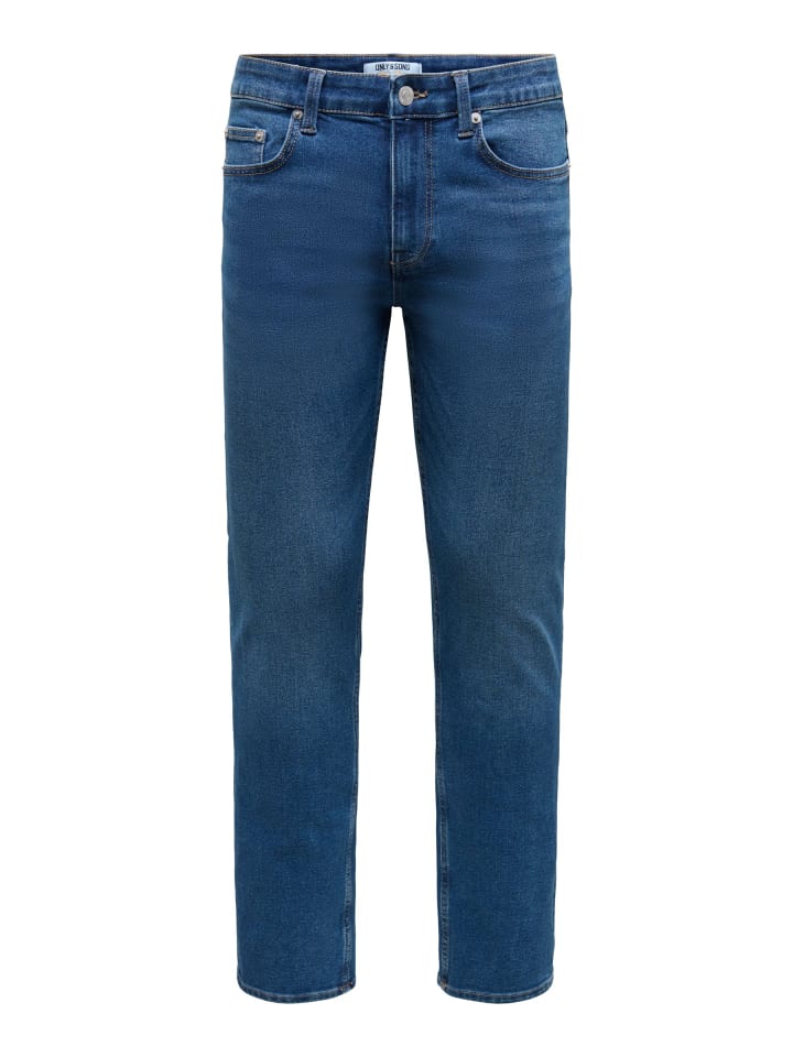 Normal geschnitten jeans in Medium Blue Denim