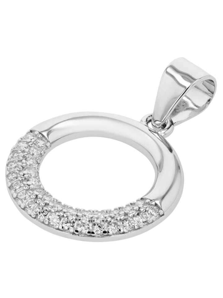 Damen Anhänger aus 925 Silber mit Zirkonia in silber