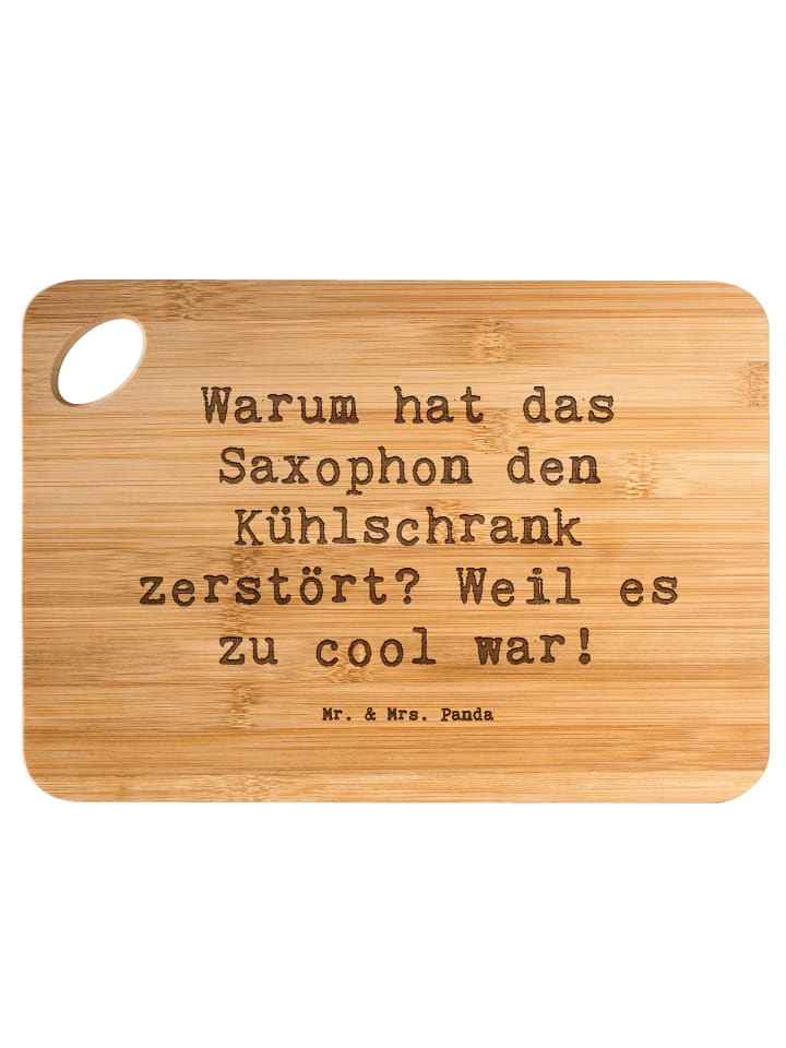 Holzbrett Spruch Saxophon Kühlschrank mit Spruch in Braun