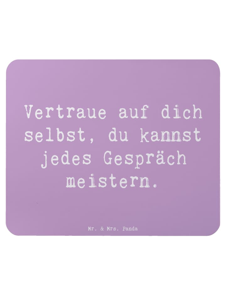 Mouse-Pad Spruch Ein schwieriges Gespräch führe... in Lavendeltraum