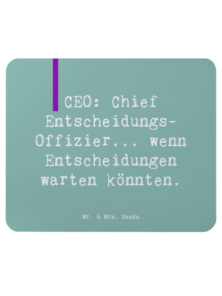 Mousepad Spruch ZeichenO Entscheidungen mit Spruch in Meeresbrise