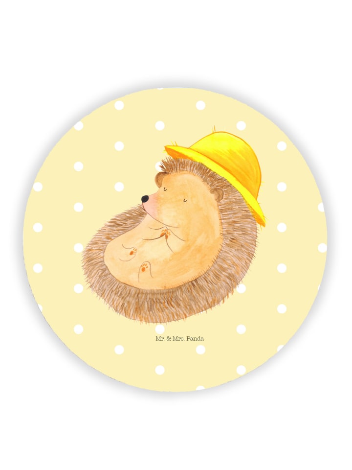 Magnet Igel Beten ohne Spruch in Gelb Pastell