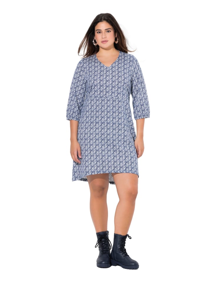 Jerseykleid in tintenblau