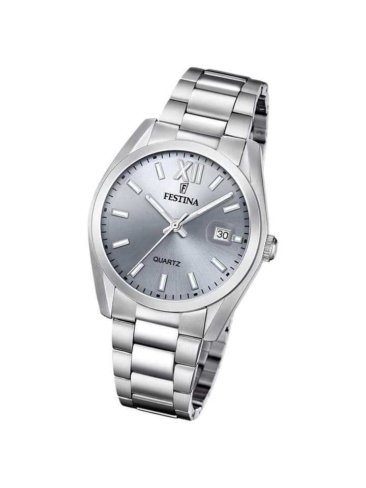 Analog-Armbanduhr Festina Klassik silber groß (ca. 40mm)