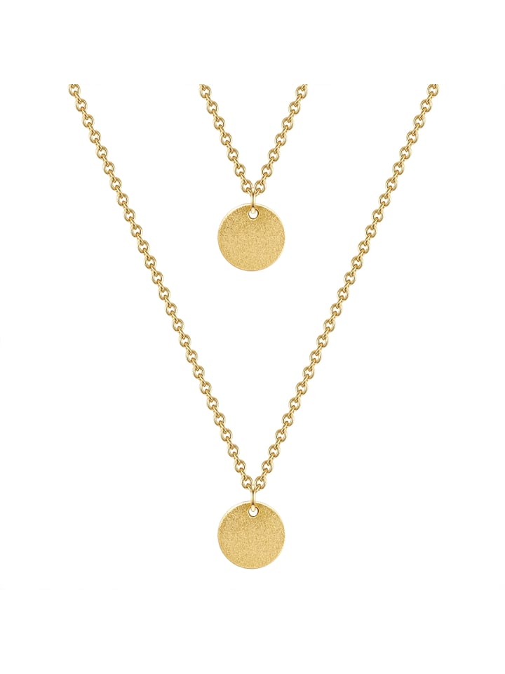 Halskette Kreis aus Sterling Silber in gelbgold