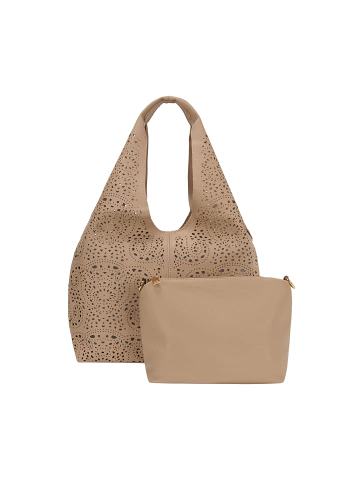 Women 2-In-1 Tote Bag Set in Taupe