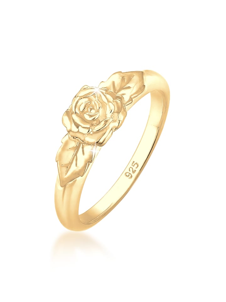 Ring 925 Sterling Silber Rose in Gold