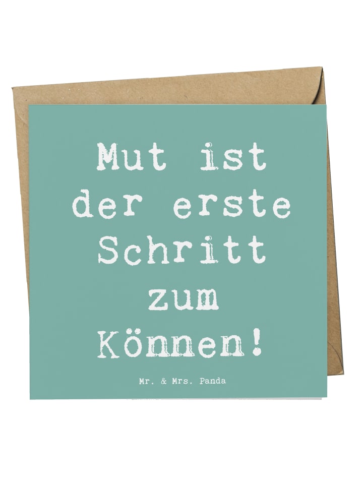 Doppelkarte Spruch Sich in einer neuen Sportart... in Meeresbrise